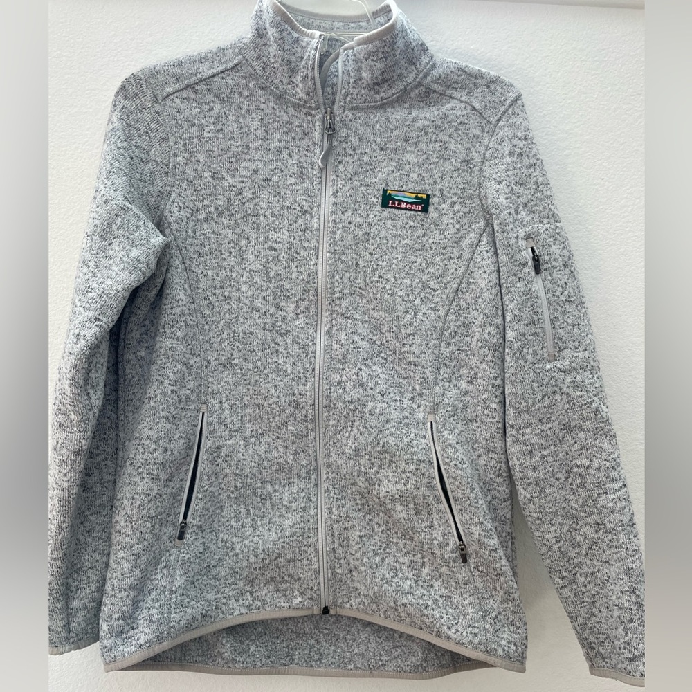 LL Bean Fleece Jacket Full Zip (Small, Pewter)